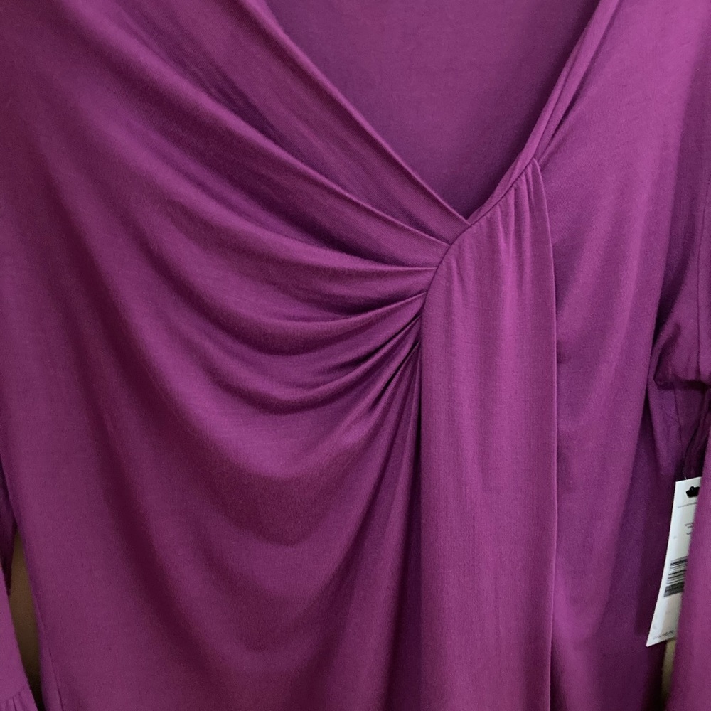 Elie Tahari MASON KNIT TOP NWT!!Magenta SZ L - Picture 11 of 11